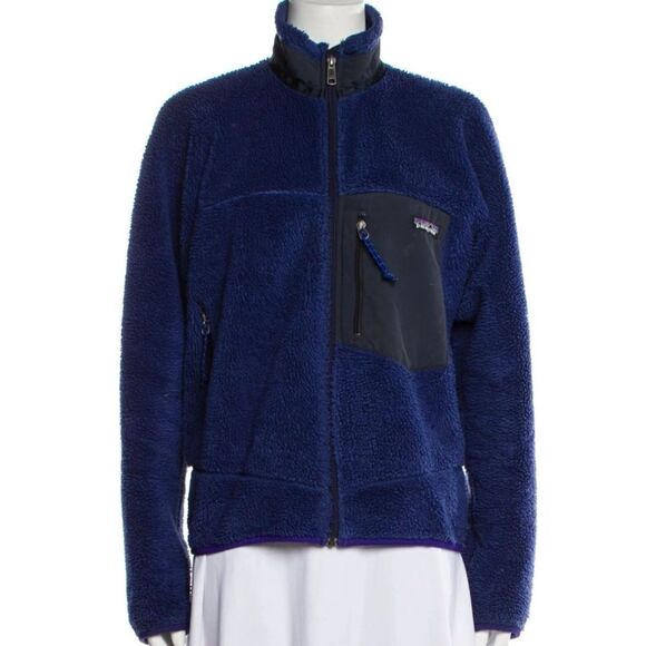 1990s Patagonia Deep Pile Patagonia Retro-X Sherpa Jacket Size XL - Picture 1 of 10